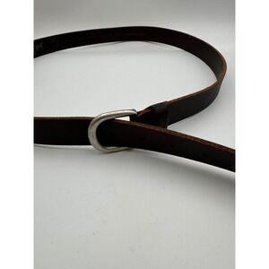 Carhartt Womens Brown Full Grain Leather Belt Brass Buckle WB0785-W